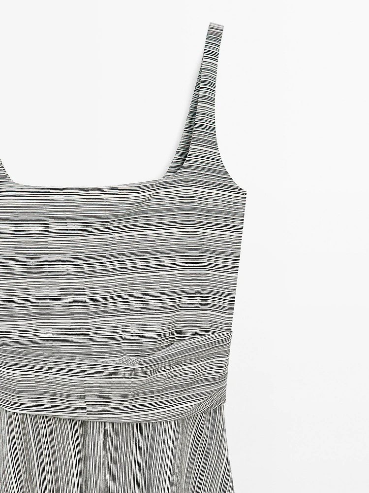Robe midi ample à rayures