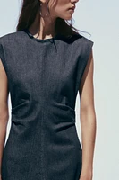 ROBE COURTE EN DENIM TRF DRAPÉE