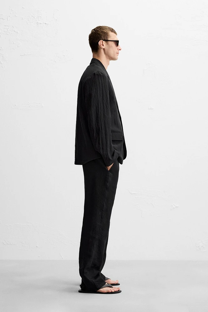 FLOWY WRINKLED EFFECT BLAZER
