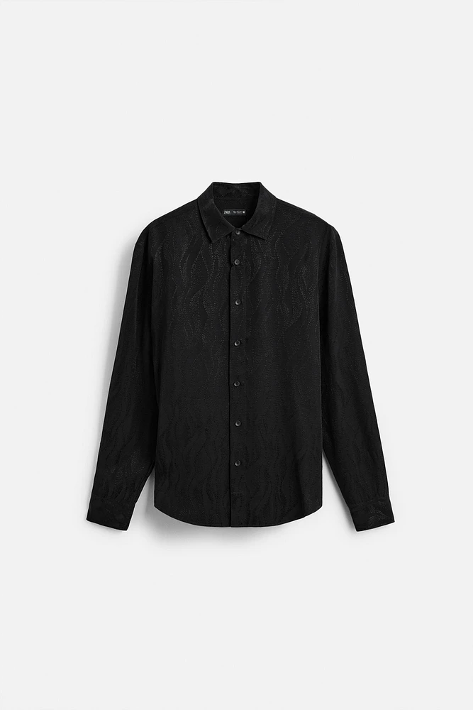 CHEMISE SATINÉE JACQUARD