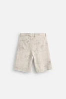 WASHED ABSTRACT PRINT SHORTS