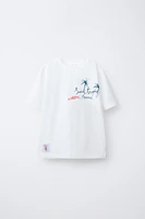 EMBROIDERED TEXT T-SHIRT