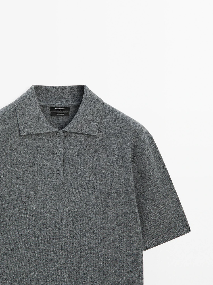 Pull en maille 100 % cachemire à manches courtes