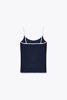 CONTRAST PIPING T-SHIRT