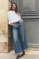 Z1975 HIGH-WAISTED CULOTTE BELTED JEANS