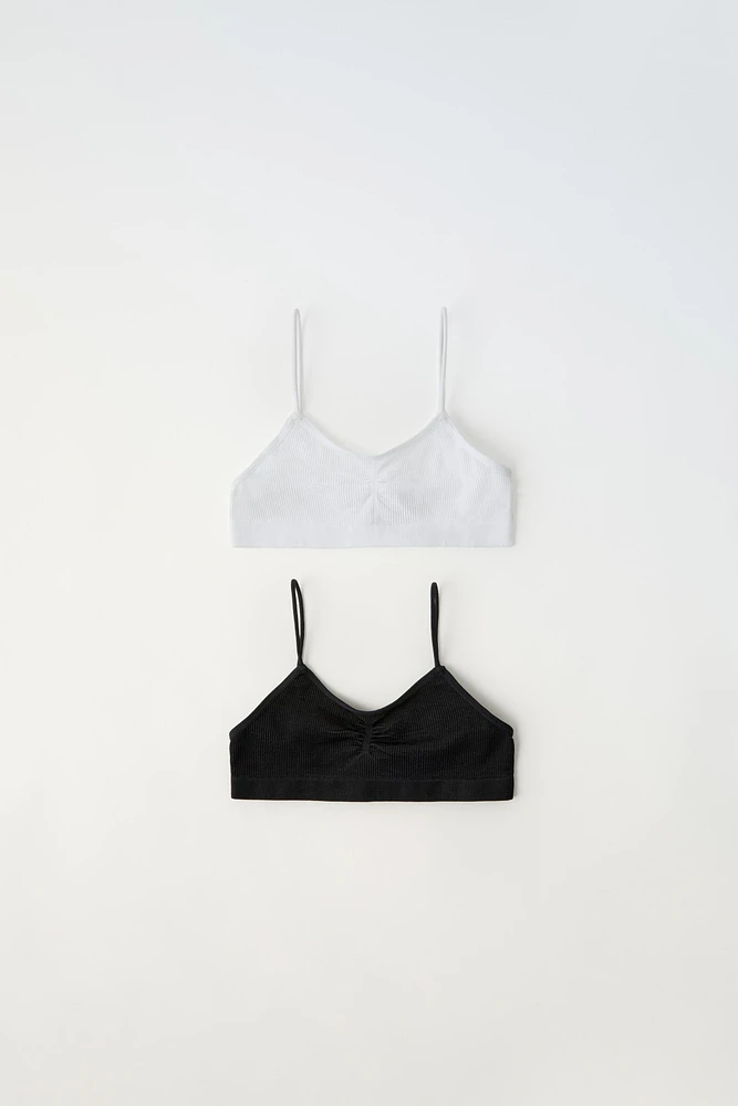 8-14 YEARS/ TWO PACK OF SEAMLESS BRALETTES