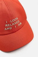 CASQUETTE TEXTE BROD