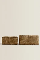 SEAGRASS BASKET WITH LID