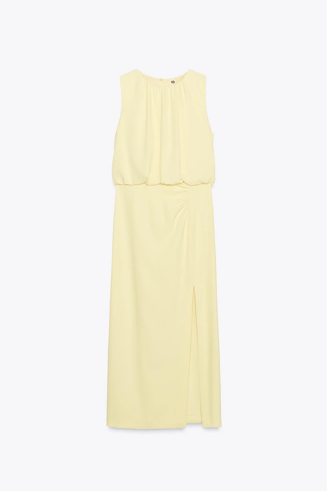 ROBE MIDI À FRONCES