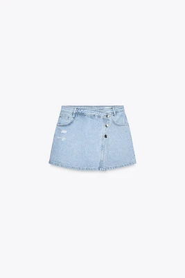 Z1975 RIPPED DENIM SKORT