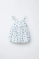 ROBE IMPRIMÉE MOTIFS BLEU MARINE