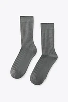 RIBBED SOCKS WITH VISCOSE