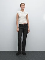 T-shirt froncé en coton