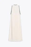 ZW COLLECTION LINEN BLEND DRESS WITH TRIM