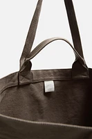 WASHED CANVAS TOTE BAG