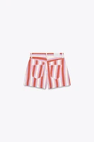 SHORT Z1975 MOM FIT TAILLE HAUTE RAYURES