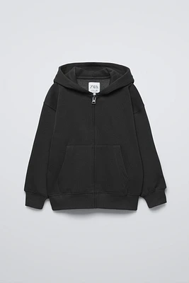 BASIC ZIP SWEATSHIRT