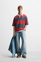 STRIPED KNIT POLO