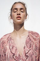 ROBE IMPRIMÉE À VOLANTS