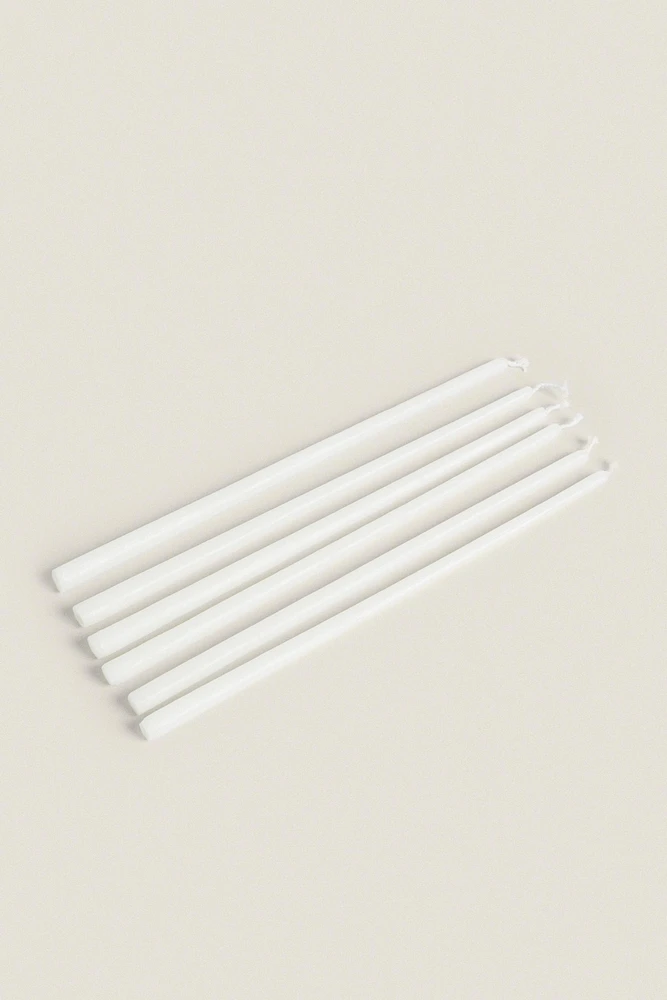 SET OF DECORATIVE CYLINDRICAL LONG TAPER CANDLES (SET OF