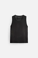 CRINKLED EFFECT TANK TOP