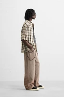 CHEMISE À CARREAUX TEXTURÉE