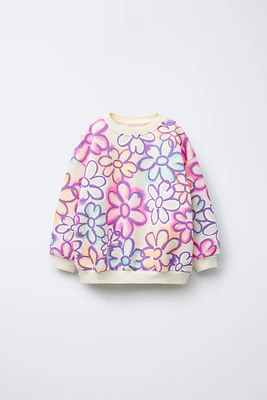 SWEAT FLEURS GRAFFITI