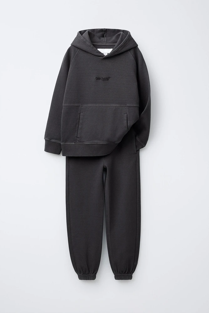 INTERLOCK HOODIE AND JOGGER PANTS SET