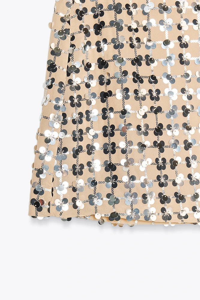 MINI-JUPE À SEQUINS