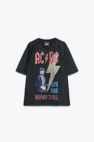 WASHED EFFECT T-SHIRT ©AC/DC