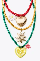 3-PACK CORD CHARM NECKLACES