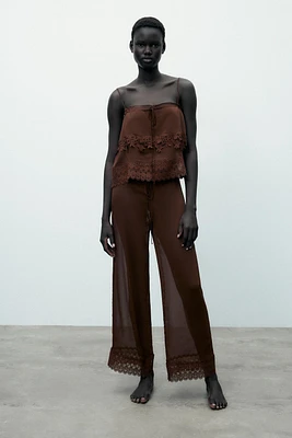FLOWY LACE PANTS