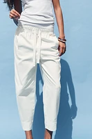 PANTALON EN COTON À TAILLE ÉLASTIQUE