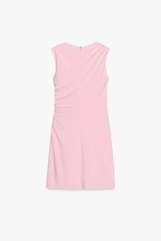 SHORT DRESS WITH RUCHING