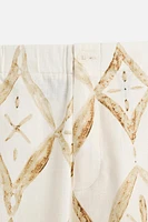 GEOMETRIC PRINT RELAXED FIT PANTS