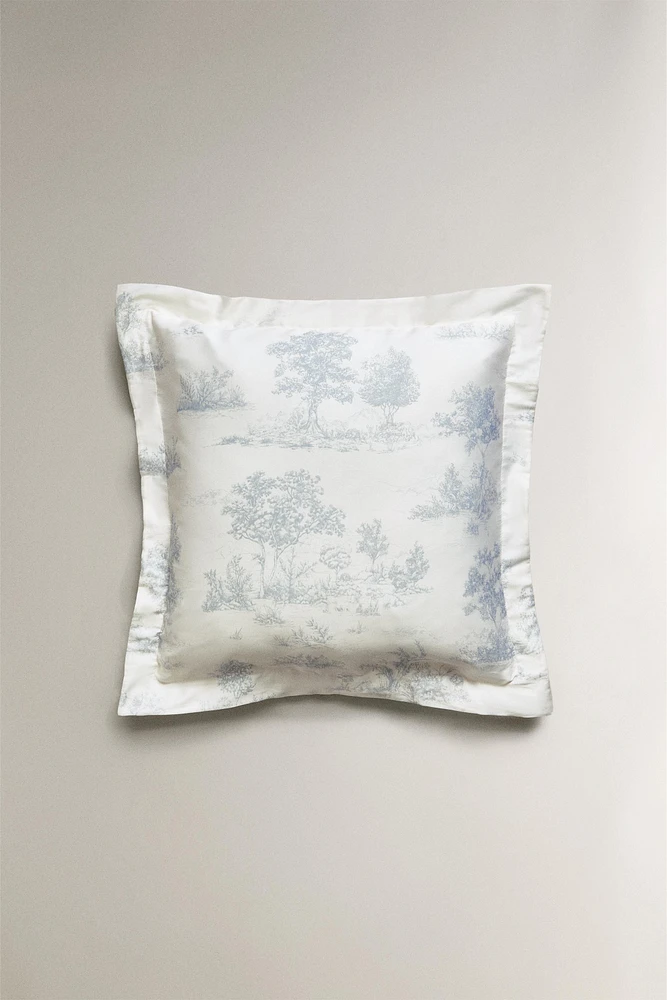 TAIE D’OREILLER SATIN TOILE JOUY