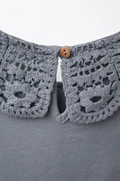 CROCHET COLLAR T-SHIRT