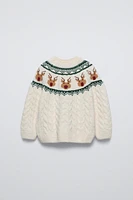 REINDEER KNIT SWEATER