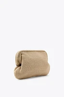 RAFFIA CRAB BEADED BAG