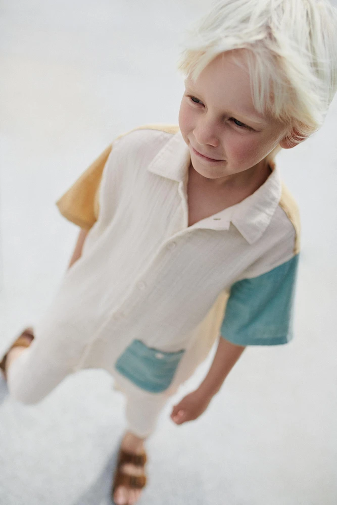 CHEMISE TEXTURÉE MULTICOLORE