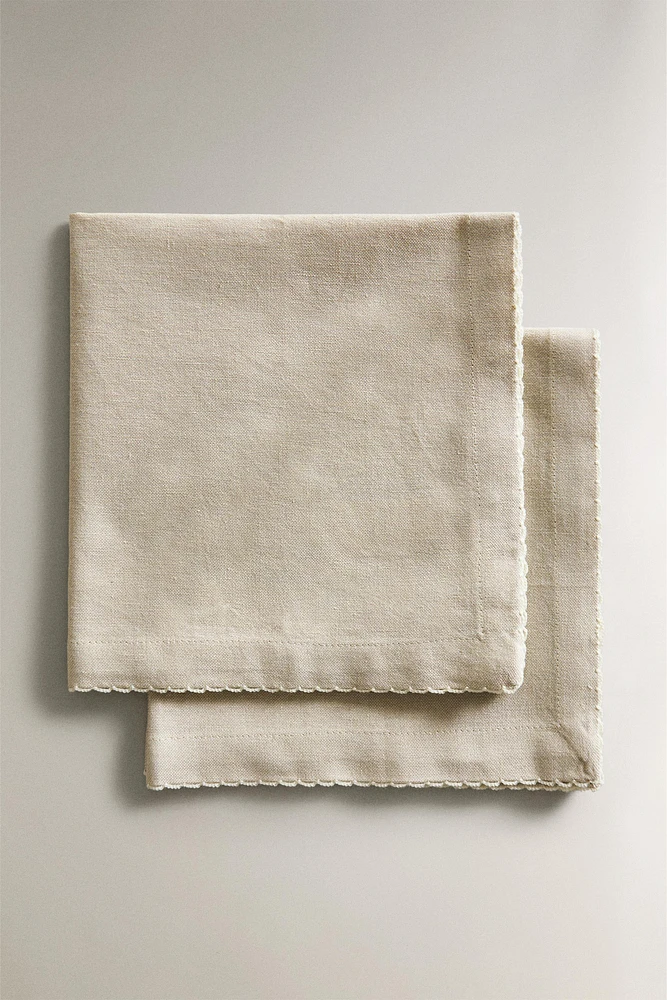 SERVIETTES DE TABLE ONDULATIONS (LOT 2 UNITÉS)