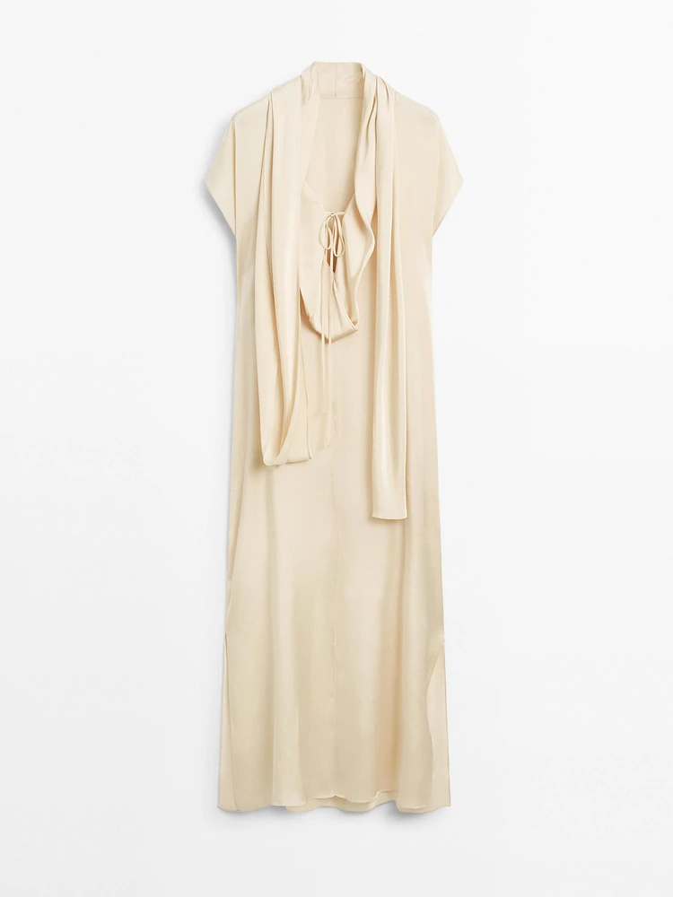 Long flowing dress with scarf detail - Limited Edition