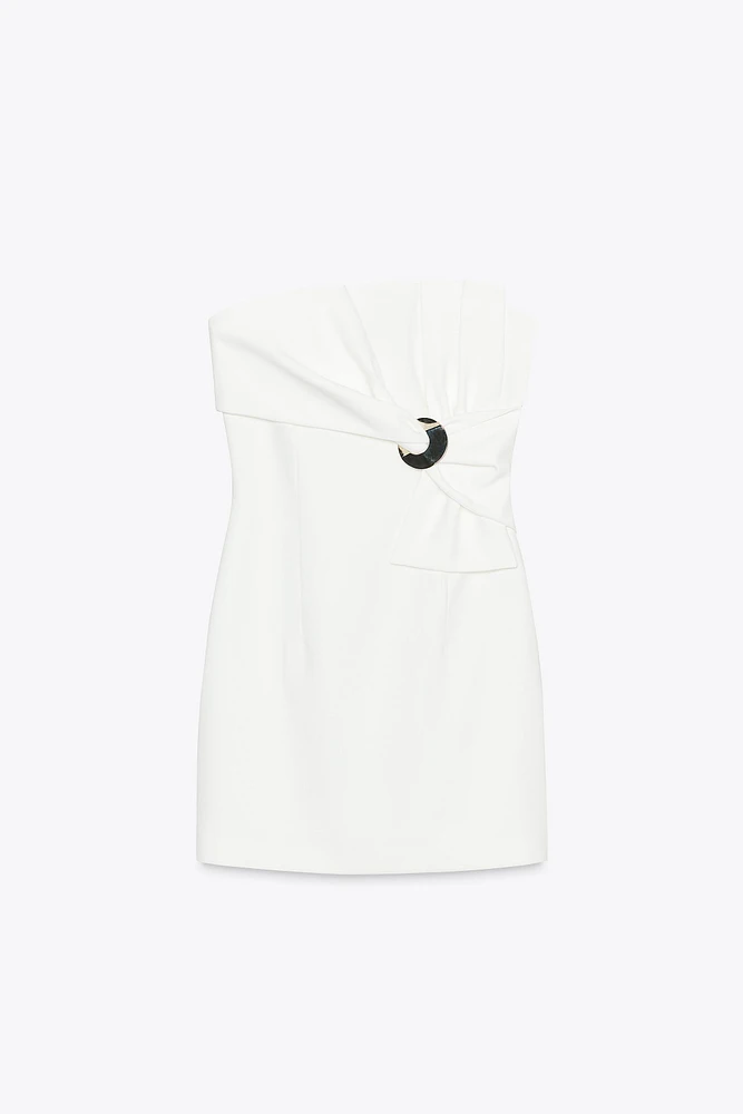 ROBE COURTE NŒUD DÉCOR DORÉ