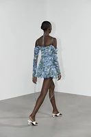 PRINTED TULLE DRESS