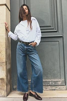 Z1975 HIGH-WAISTED CULOTTE BELTED JEANS