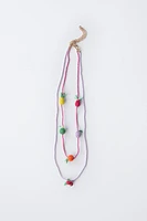 LOT DE DEUX COLLIERS FANTAISIE ET FRUITS