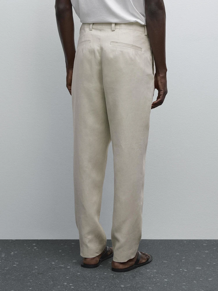 Pantalon 100 % lin