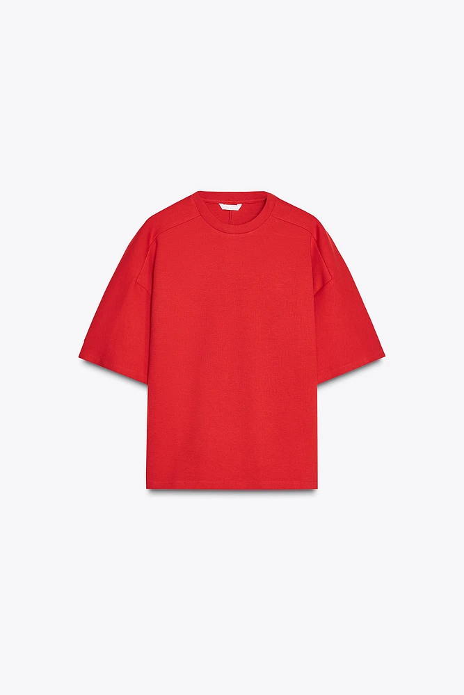SHORT SLEEVE INTERLOCK SWEATSHIRT