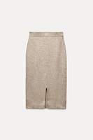 100% WOOL MIDI SKIRT