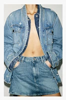 TRF BAGGY DENIM MINI SKIRT